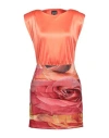 Just Cavalli Woman Mini Dress Orange Size 8 Acetate, Viscose, Polyester In Orange