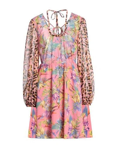 Just Cavalli Woman Mini Dress Pink Size 10 Polyester