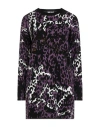 Just Cavalli Woman Mini Dress Plum Size S Viscose, Polyester In Purple