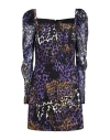 Just Cavalli Woman Mini Dress Purple Size 8 Polyester, Elastane