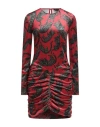 Just Cavalli Woman Mini Dress Red Size 8 Polyester, Elastane