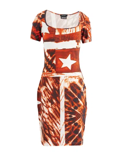 Just Cavalli Short Dresses In Red