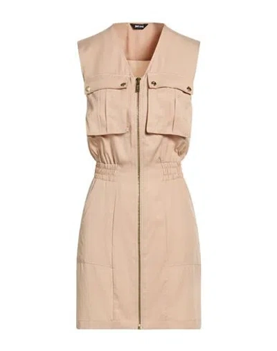 Just Cavalli Woman Mini Dress Sand Size 8 Lyocell In Neutral