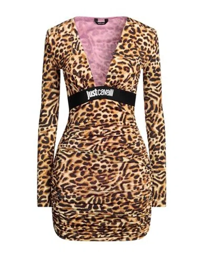 Just Cavalli Woman Mini Dress Sand Size 4 Viscose, Elastane In Beige