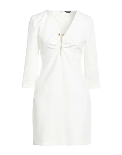 Just Cavalli Woman Mini Dress White Size 12 Polyester, Elastane