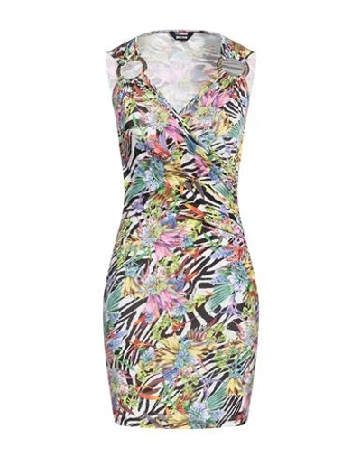 Just Cavalli Woman Mini Dress White Size 4 Viscose, Elastane