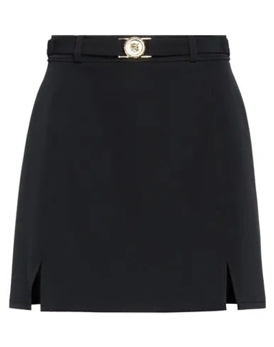 Just Cavalli Woman Mini Skirt Black Size 14 Polyester, Elastane