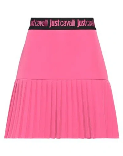 Just Cavalli Woman Mini Skirt Fuchsia Size 4 Polyester, Elastane In Pink