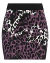 Just Cavalli Woman Mini Skirt Purple Size S Viscose, Polyester In Purple