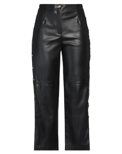 Just Cavalli Woman Pants Black Size 10 Polyester, Polyurethane Resin