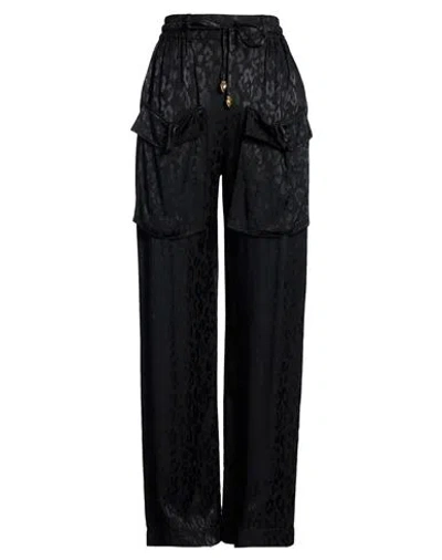 Just Cavalli Woman Pants Black Size 6 Viscose
