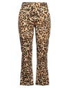 JUST CAVALLI JUST CAVALLI WOMAN PANTS CAMEL SIZE 10 COTTON, ELASTANE