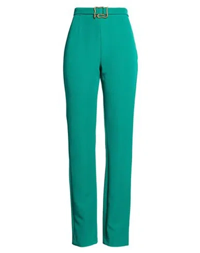 Just Cavalli Woman Pants Emerald Green Size 8 Polyester, Elastane