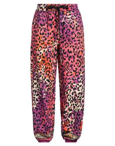 Just Cavalli Woman Pants Fuchsia Size Xl Cotton In Pink