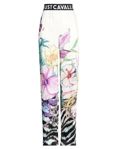Just Cavalli Woman Pants Off White Size 10 Polyester