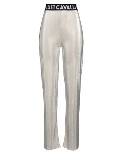 Just Cavalli Woman Pants Platinum Size 12 Polyester In Grey