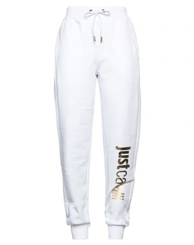 Just Cavalli Woman Pants White Size Xl Cotton, Elastane