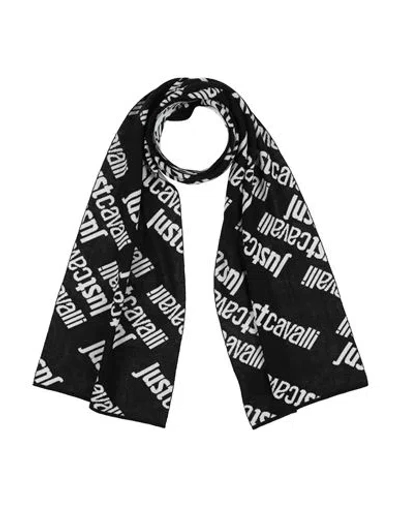 Just Cavalli Woman Scarf Black Size - Acrylic, Wool