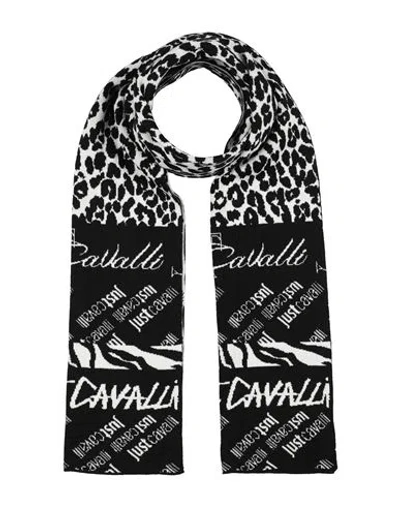Just Cavalli Woman Scarf Black Size - Acrylic, Wool
