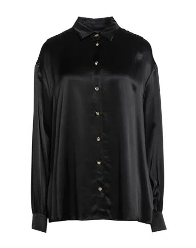 Just Cavalli Woman Shirt Black Size 10 Viscose