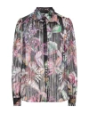 Just Cavalli Woman Shirt Black Size 4 Polyester, Elastane In Black