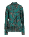 Just Cavalli Woman Shirt Emerald Green Size 6 Cotton In Green