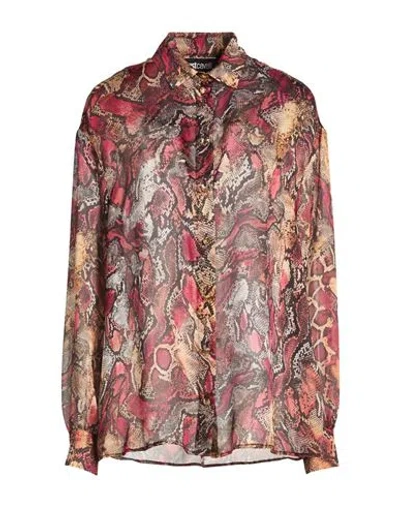 Just Cavalli Woman Shirt Garnet Size 12 Polyester In Red