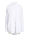 Just Cavalli Woman Shirt White Size 10 Cotton, Polyamide, Elastane In White