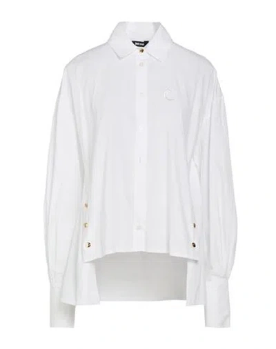 Just Cavalli Woman Shirt White Size 2 Cotton