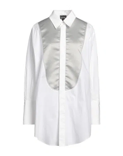 Just Cavalli Woman Shirt White Size 6 Cotton, Polystyrene
