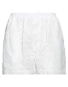 Just Cavalli Woman Shorts & Bermuda Shorts White Size 10 Cotton, Polyester