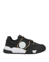 Just Cavalli Woman Sneakers Black Size 7.5 Leather