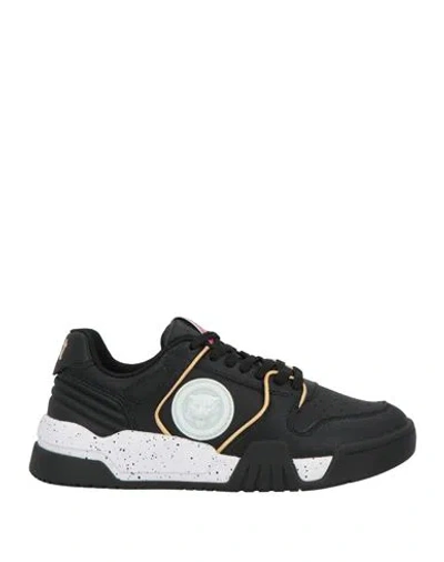 Just Cavalli Woman Sneakers Black Size 7.5 Leather