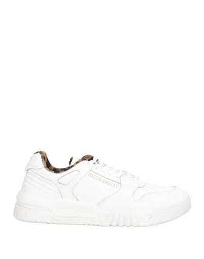 Just Cavalli Woman Sneakers White Size 10 Leather