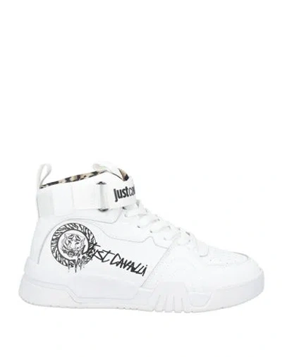 Just Cavalli Woman Sneakers White Size 7 Leather