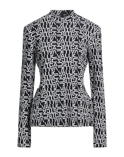 Just Cavalli Woman Sweater Black Size 8 Cotton