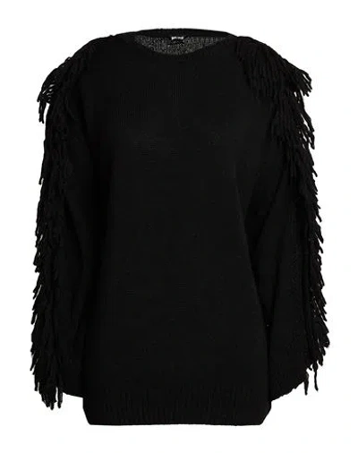 Just Cavalli Woman Sweater Black Size M Acrylic, Polyamide, Alpaca Wool