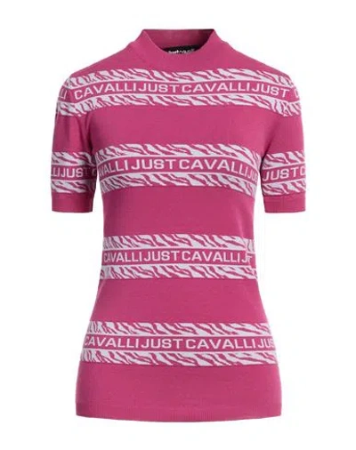 Just Cavalli Woman Sweater Magenta Size S Viscose, Polyester
