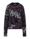 Just Cavalli Woman Sweater Purple Size M Viscose, Polyester In Purple