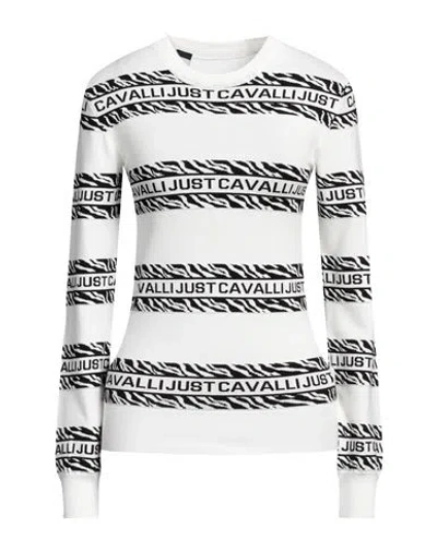 Just Cavalli Woman Sweater White Size S Viscose, Polyester