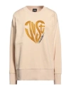Just Cavalli Woman Sweatshirt Beige Size Xxl Cotton In Beige