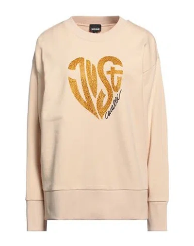 Just Cavalli Woman Sweatshirt Beige Size Xxl Cotton