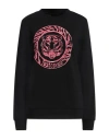 Just Cavalli Woman Sweatshirt Black Size S Cotton, Elastane In Black