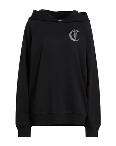 Just Cavalli Woman Sweatshirt Black Size M Cotton