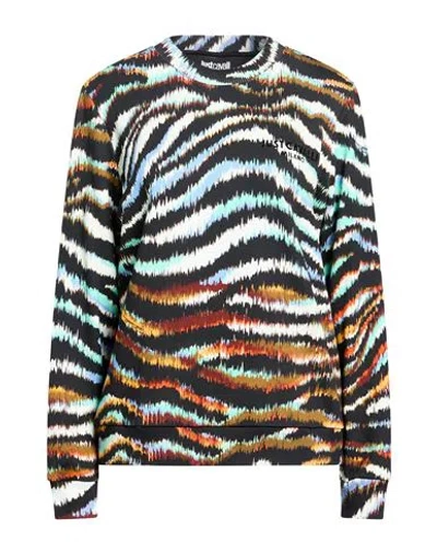 Just Cavalli Woman Sweatshirt Black Size S Cotton