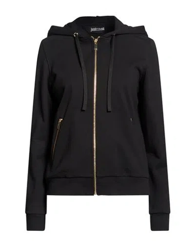 Just Cavalli Woman Sweatshirt Black Size S Cotton