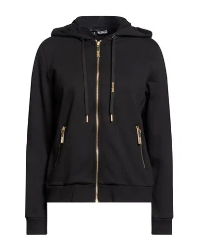 Just Cavalli Woman Sweatshirt Black Size S Cotton
