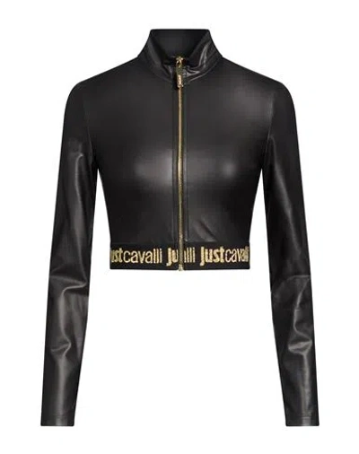 Just Cavalli Woman Sweatshirt Black Size S Polyamide, Elastane