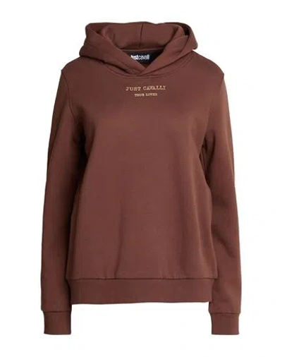 Just Cavalli Woman Sweatshirt Tan Size M Cotton In Brown