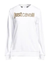 Just Cavalli Woman Sweatshirt White Size S Cotton, Elastane